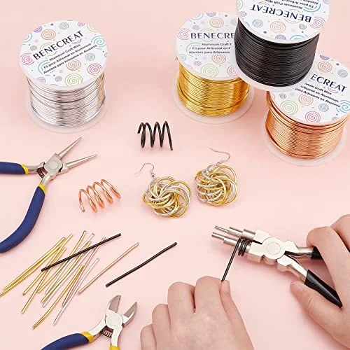 BENECREAT 12 17 18 Guage Aluminum Wire (12 Gauge 100FT) Silver Anodized Jewelry Craft Wire for Beading Floral Making, Jewelry Sculpting Model Making — view 4