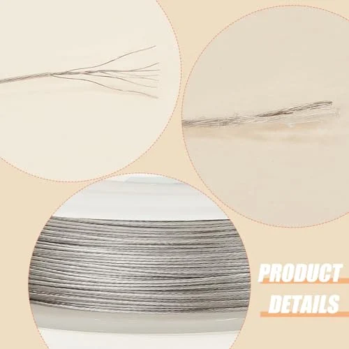 BENECREAT 240-Feet 0.015inch (0.38mm) 7-Strand Bead String Wire Nylon Coated Stainless Steel Wire for Necklace Bracelet Beading Craft Work — view 4