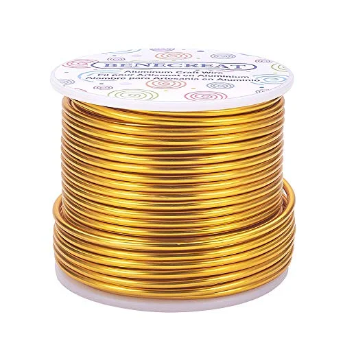 Aluminum Craft Wire — 10 80 feet bendable metal skeleton (gold