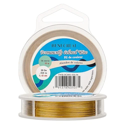 Bead String Wire — 165-feet goldenrod wire