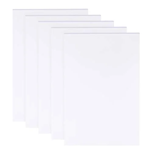 BENECREAT 5 Sheets 3mm White Foam Boards 11.8x7.8inch Rectangle Foam PVC Sheet Poster Board Mount Board for Mounting, Crafts, Modelling, Art, Display, School Projects
