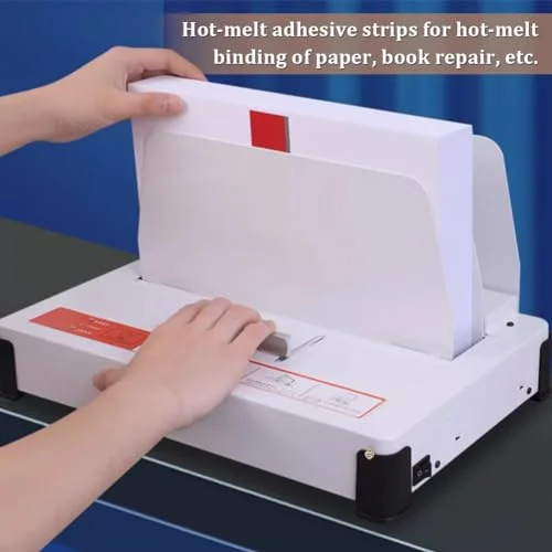 BENECREAT 150Pcs 11.2inch Hot Melt Resin Strips, 1~2mm Wide White Thermal Glue Strips for Book Binding Repair Hot Melt Binding Machine, 1mm Thick — view 4